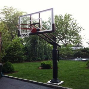 in ground adjustable basketball hoop 