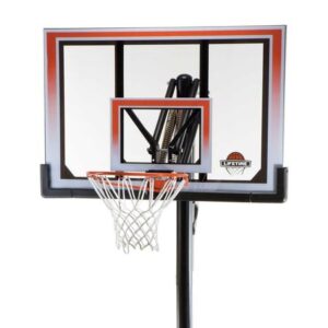 basketball hoops in ground 