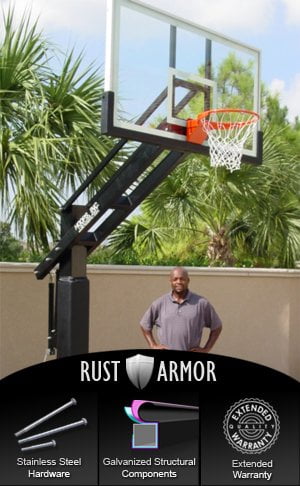 outdoor basketball hoop in ground 