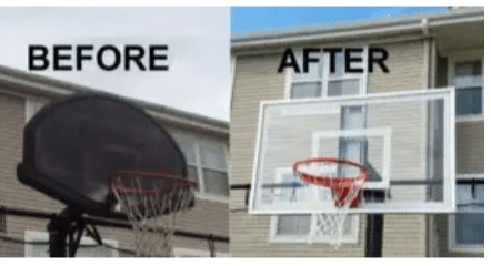 diy basketball backboard dimensions