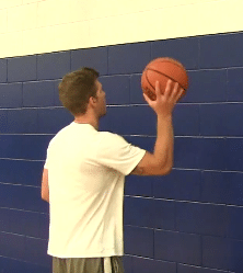 wall basketball dribbling drill